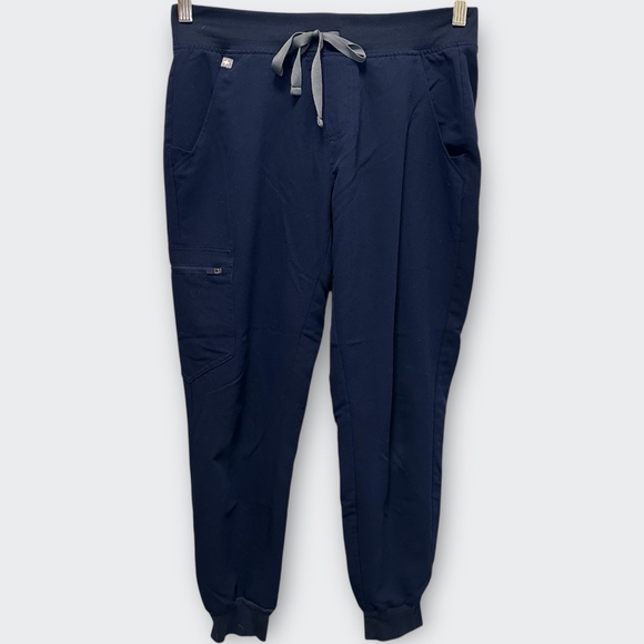 FIGS Women Scrub Pants | Zamora Jogger Navy Blue S Petite Nurse Workwear Medical - Picture 2 of 11